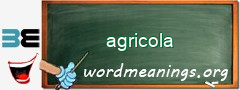 WordMeaning blackboard for agricola